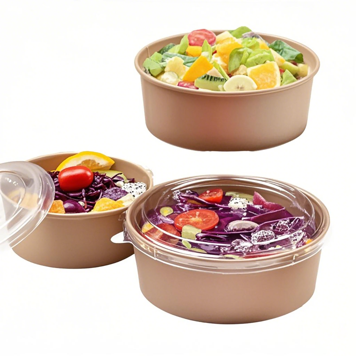 1300ml - Paper Salad Bowl Kraft - Carton of 300
