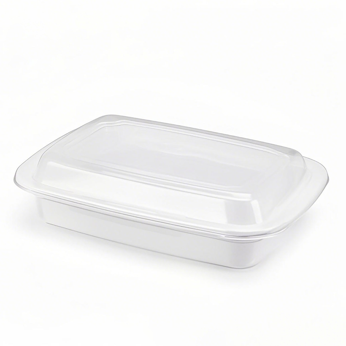 28oz - 9" x 6" PP Rectangle Container Combo Set White - Carton of 150