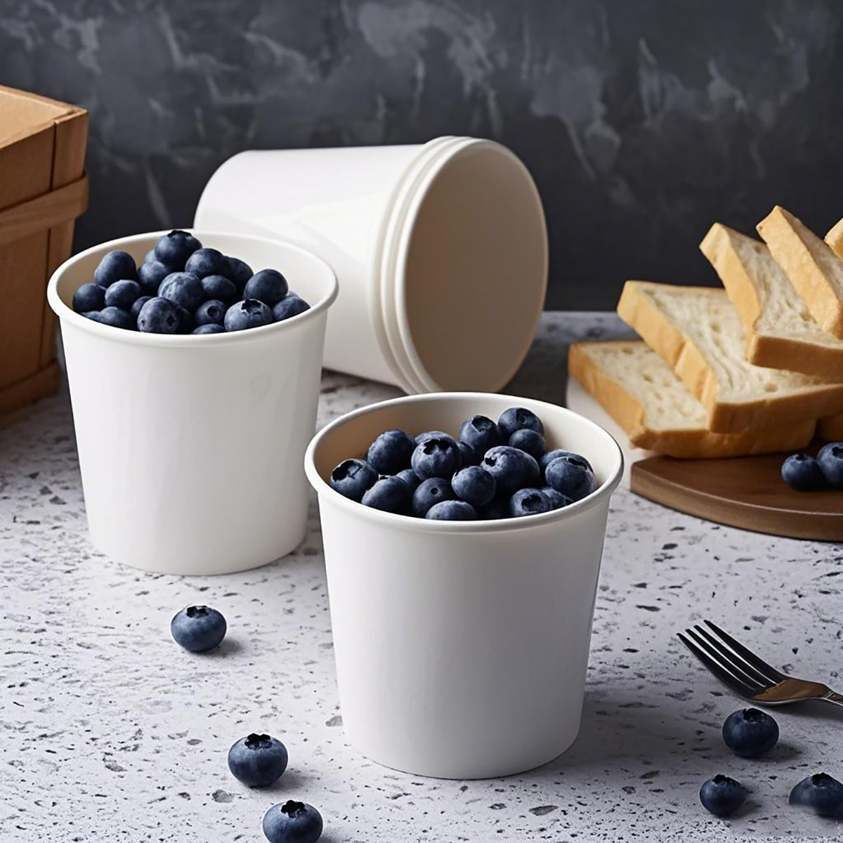 20oz - Paper Soup Container White - Carton of 500