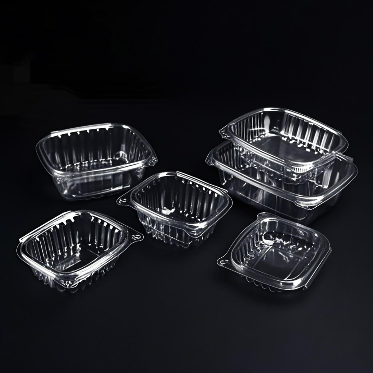 5" - PP Clear Hinged Containers Heat Resistant - Carton of 400