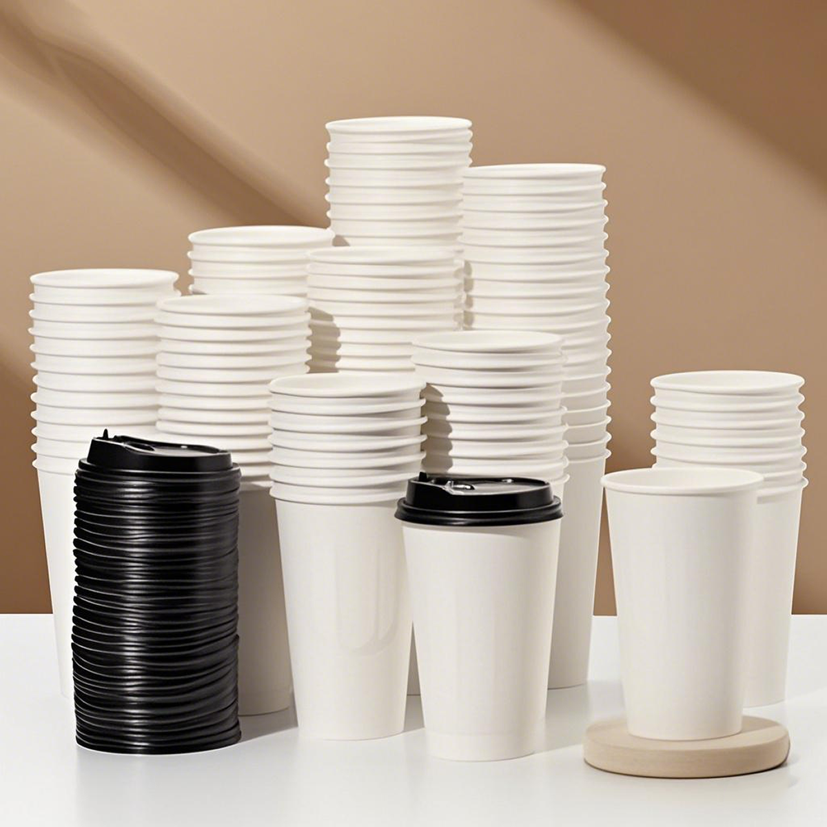 16oz - Single Wall Paper Hot Coffee Cup White with 90mm Opening - Carton of 1000