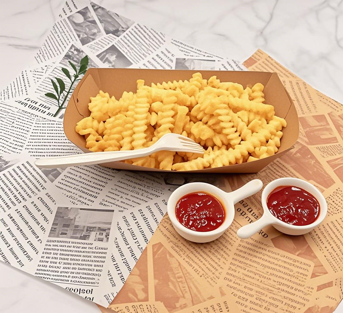 #5 - 3lbs Kraft Paper Boat Trays - Carton of 500