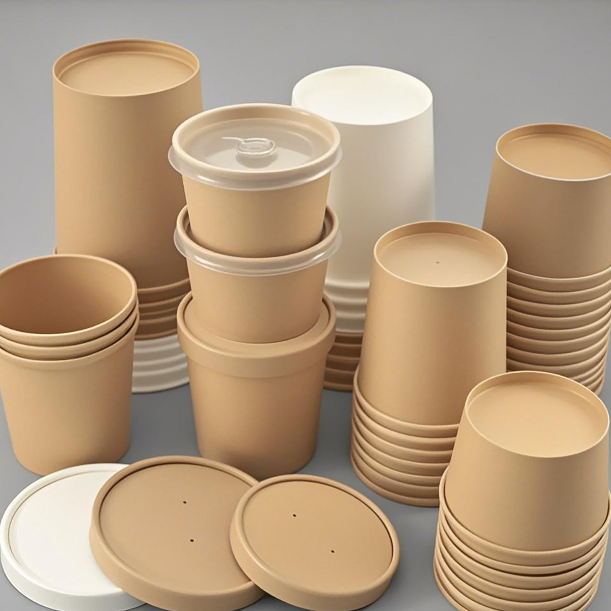 26oz - Paper Soup Containers Kraft - Carton of 500