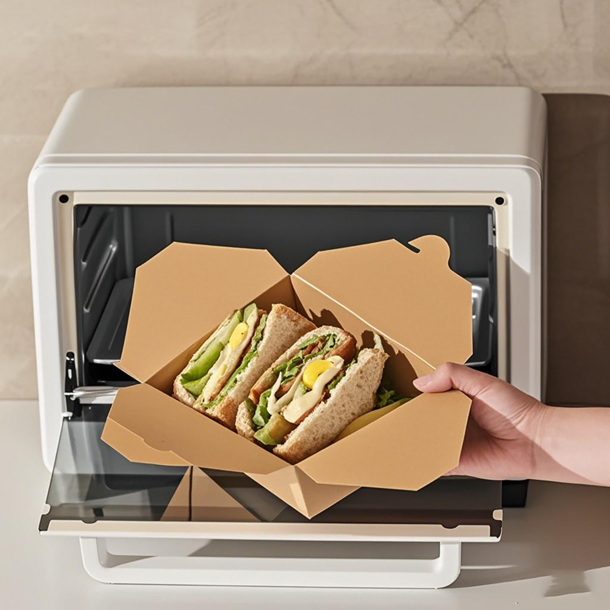 #1 - 26oz Paper Take Out Box Kraft - Carton of 300