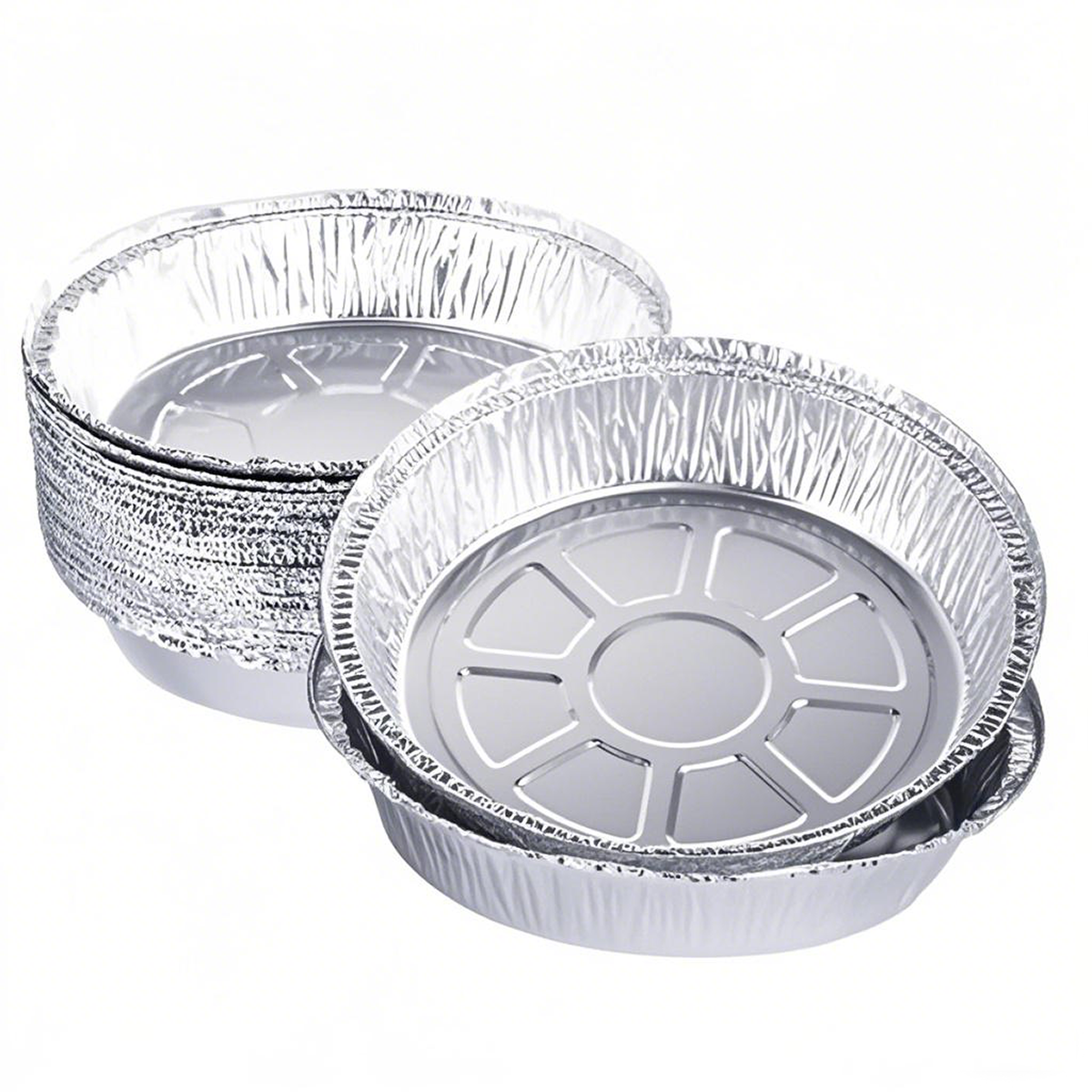 7" - Aluminum Heavy-Duty Containers Round - Carton of 500