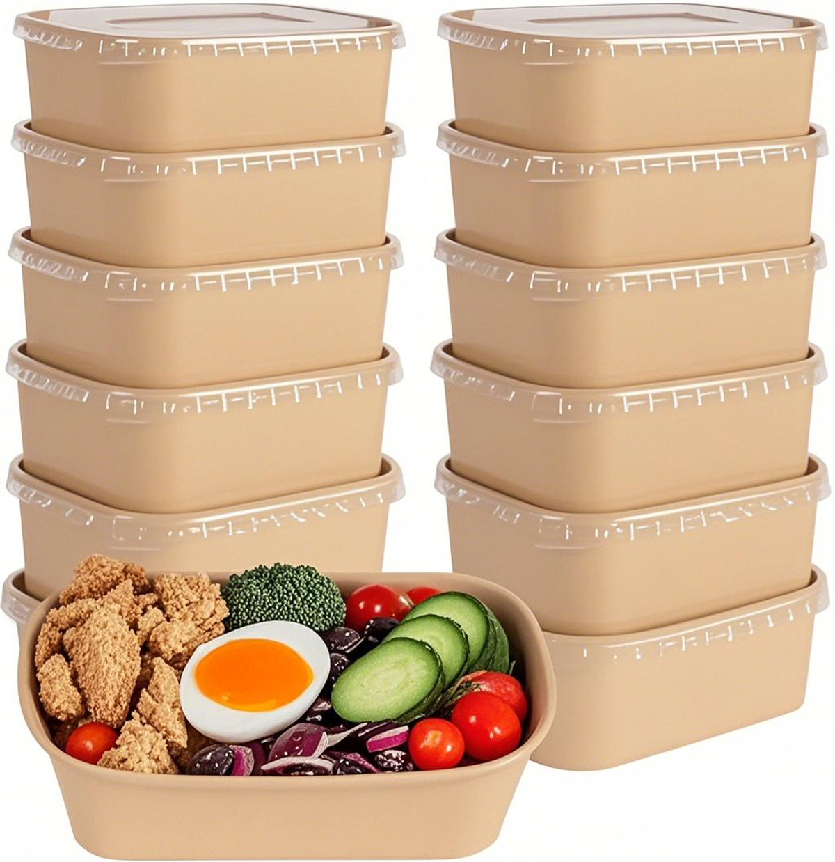 750ml - Paper Food Container Kraft Rectangle - Carton of 300