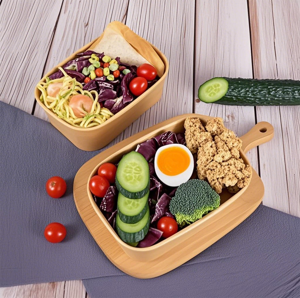 1000ml - Paper Food Container Kraft Square- Carton of 300