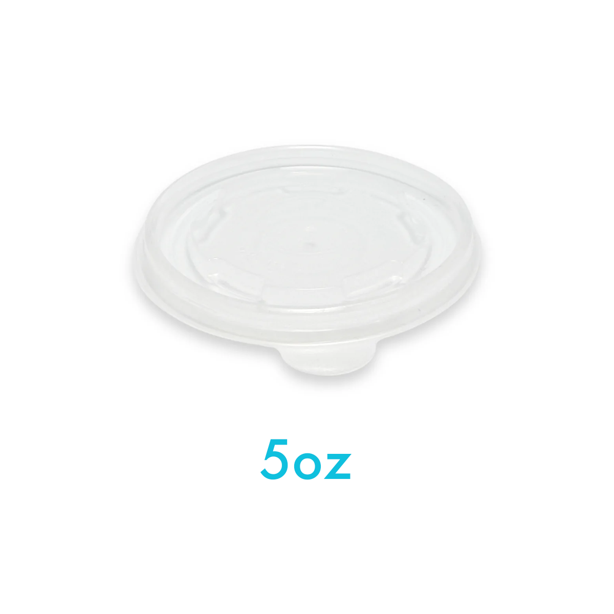 5oz - Plastic Lid for Paper Soup Containers - Carton of 1000
