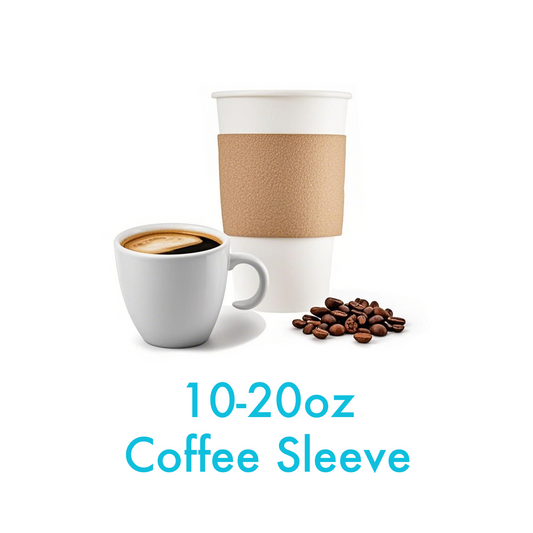 10oz/12oz/16oz/20oz - Kraft Foldable Coffee Sleeve - Carton of 1000